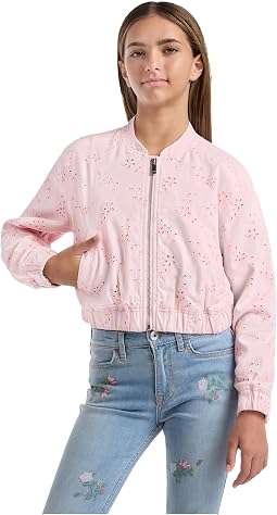 Eyelet Bomber Jacket (Big Kids)