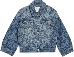 Floral oversize denim jacket (big kids)