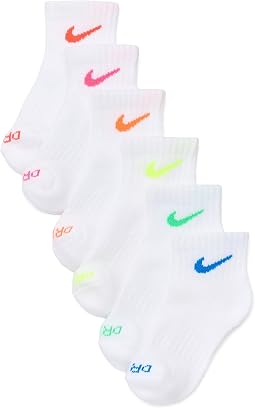Nike Kids Dri-FIT Performance 6-Pack Basic носки до щиколотки (для детей младшего возраста)