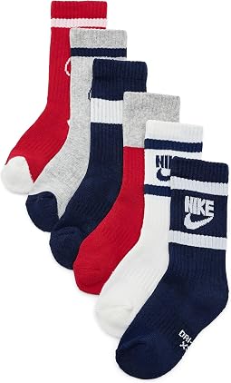 Retro 6-pack Crew Socks (Toddler/Little Kid/Big Kid)