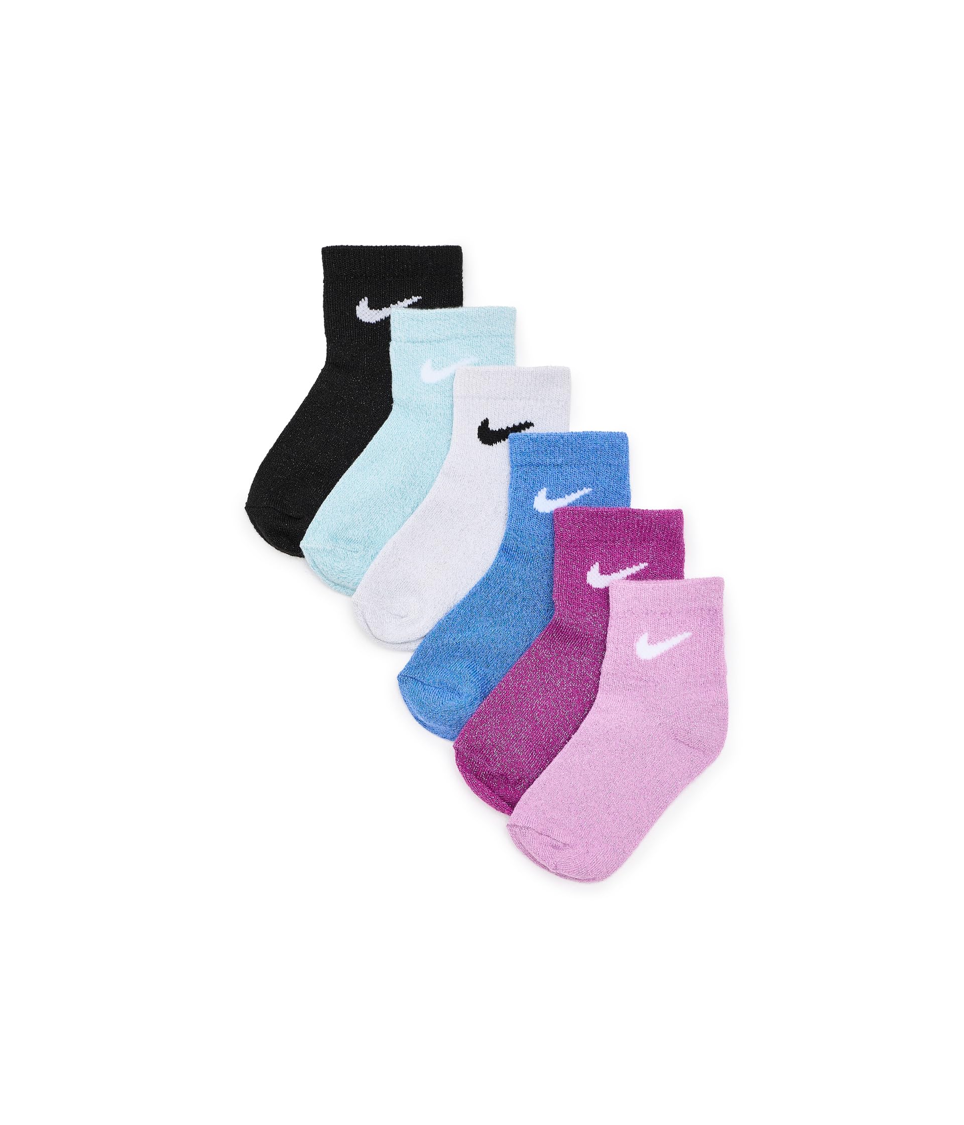 6-pack Lurex Quarter Sock (Toddler/Little Kid/Big Kid)