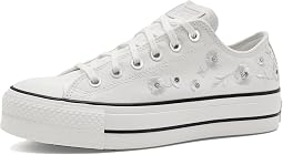 Кроссовки низкие с блестками и цветами Chuck Taylor All Star Lift Platform