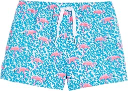The Domingos Are For Flamingos Lined Swim Trunk (Big Kid)