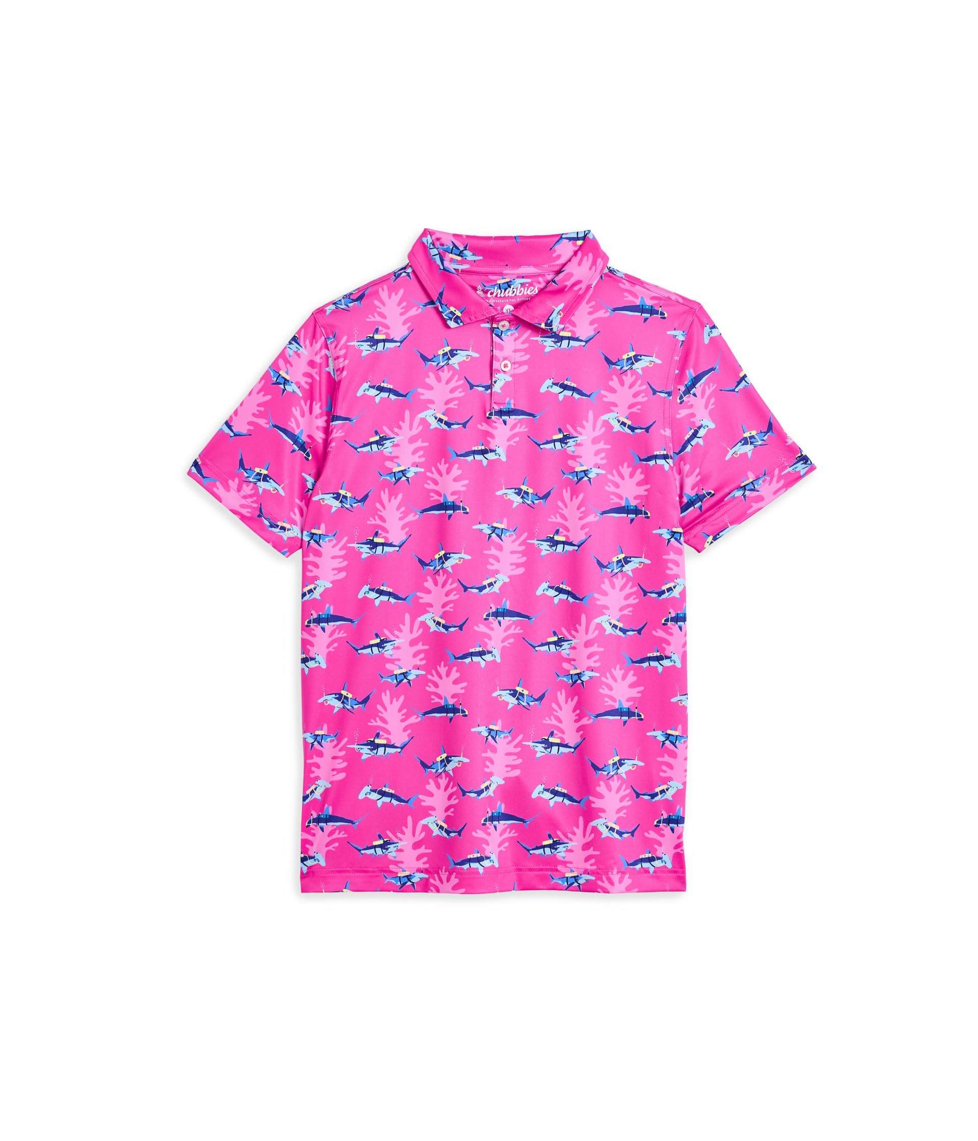 The Great Pink Shark Performance Polo (Big Kid)