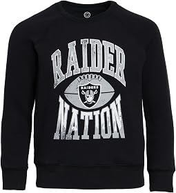 NFL Las Vegas Raiders Hot Route Raglan Fleece (Little Kid/Big Kid)