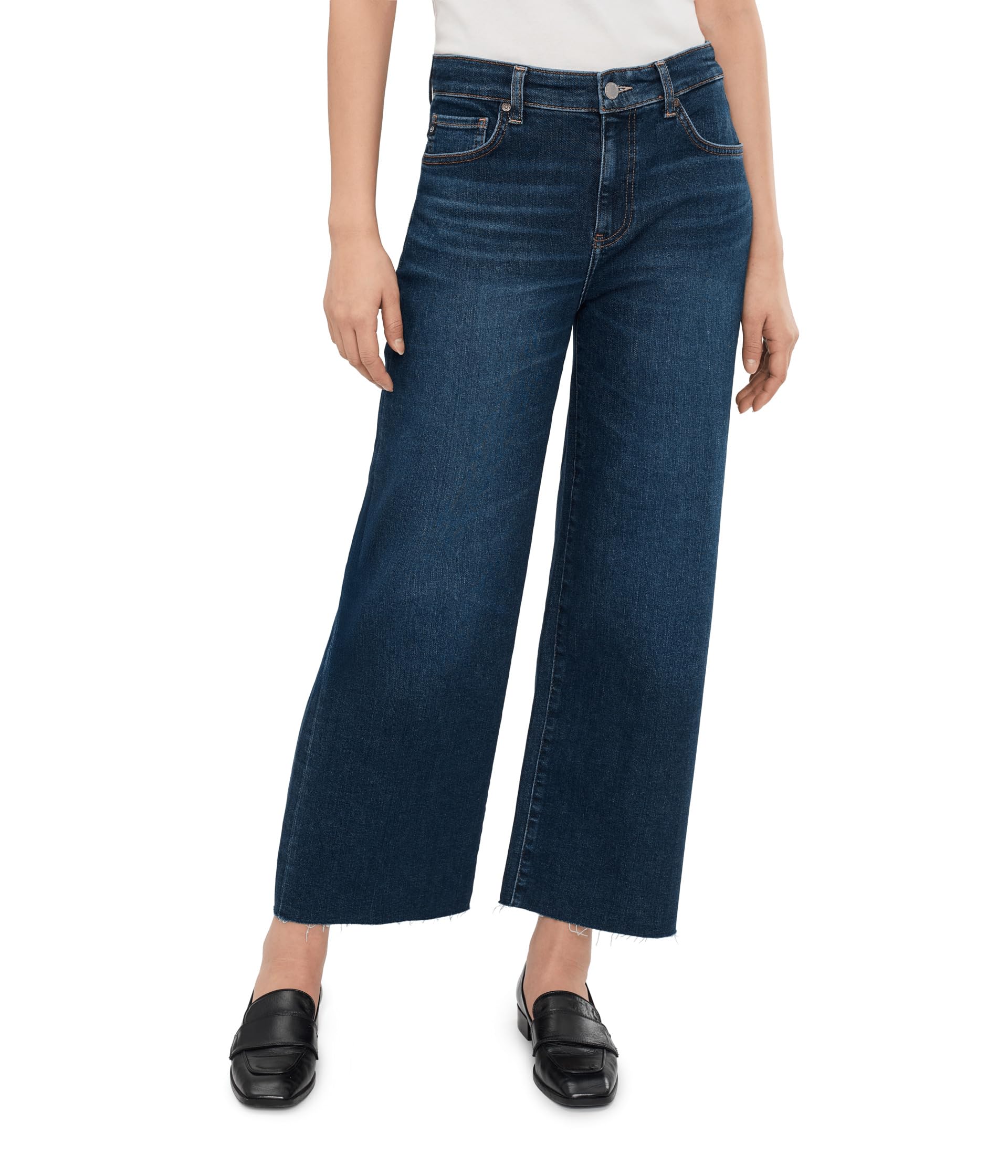 Saige Mid-Rise Wide Leg Crop in Outspoken