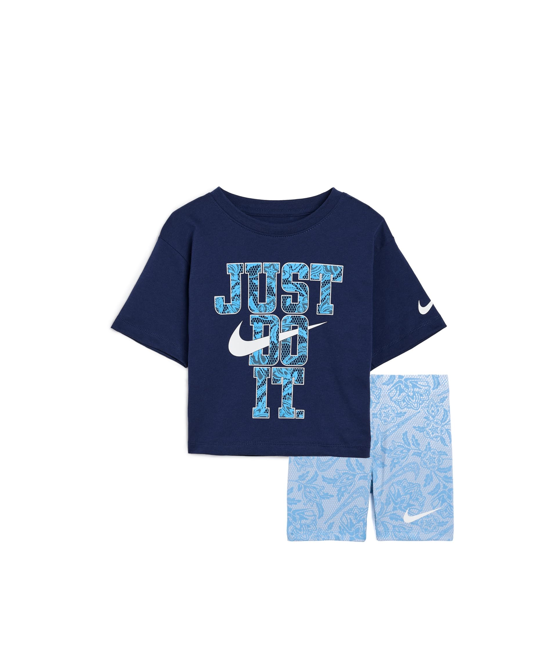 Lace It Up Bike Shorts Set (Little Kid)