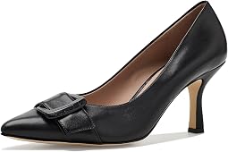 Black/Black Croc Print Leather
