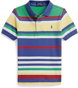 Striped Cotton Mesh Polo Shirt (Toddler/Little Kid)