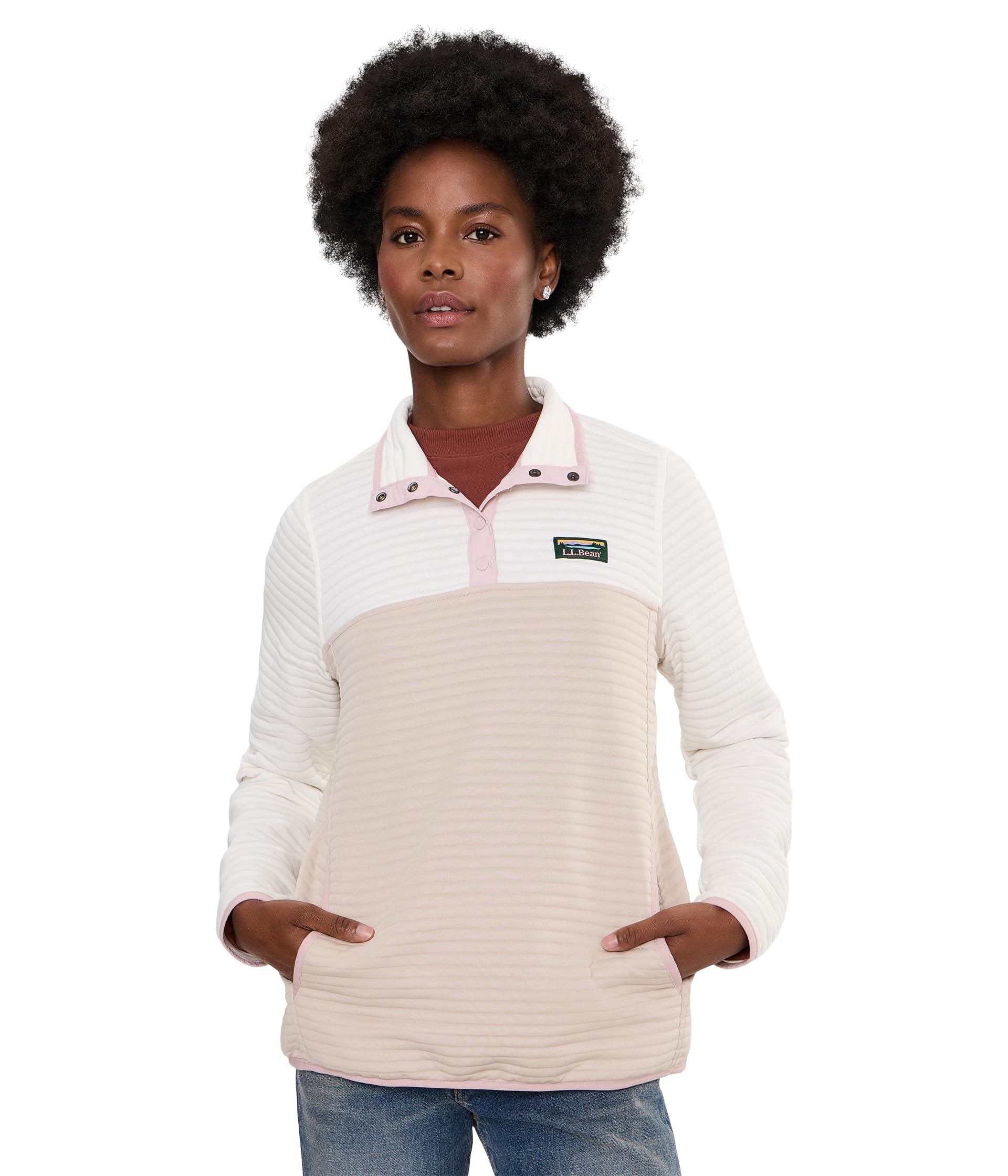 Airlight Knit Pullover Color-Block Regular