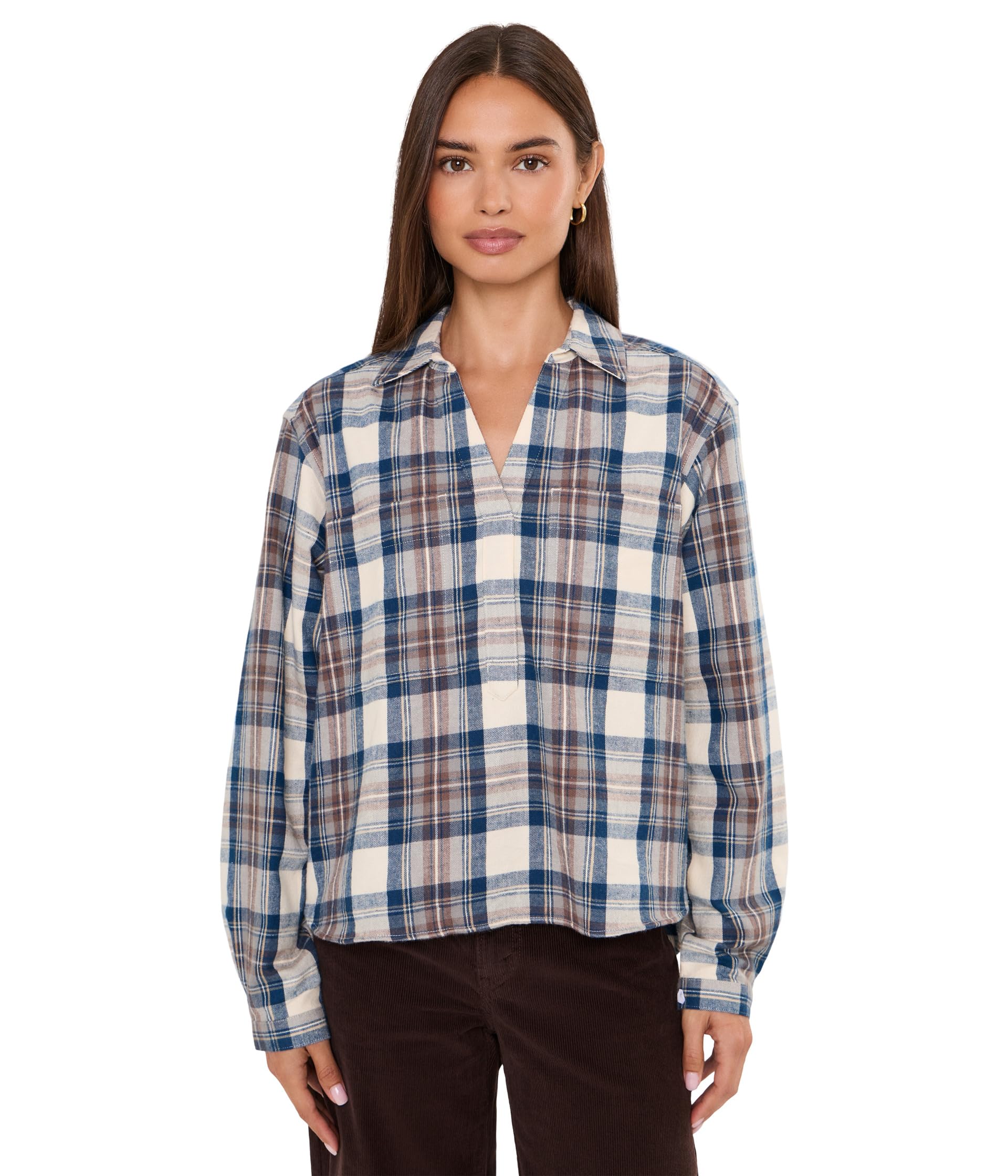 Рубашка Scotch Plaid с V-образным вырезом