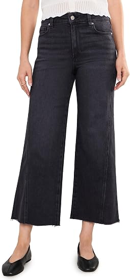 Anessa With Twisted Outseam Panel Raw Hem In Ink Black