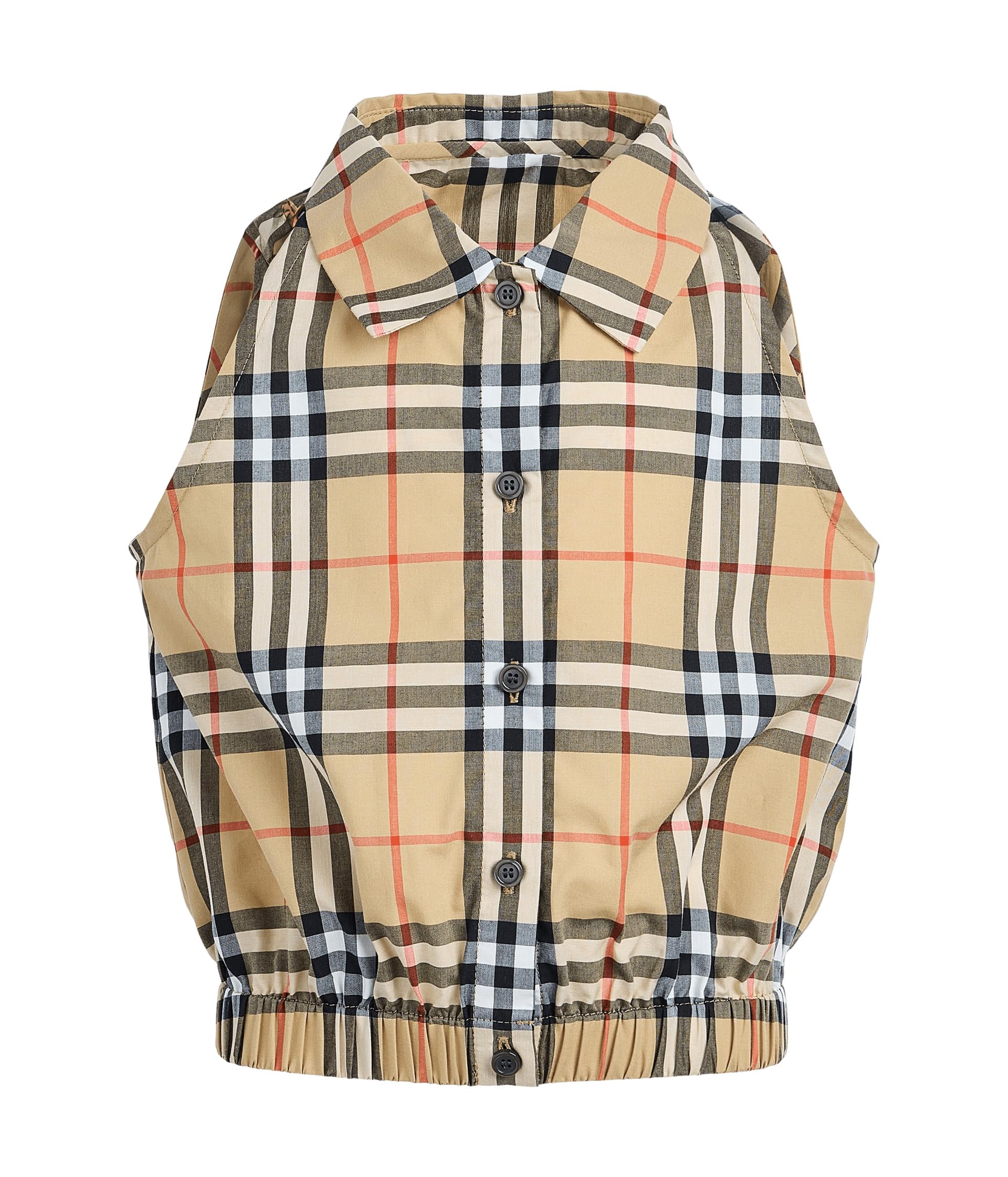 Mabel Check Button Top (Little Kid/Big Kid)