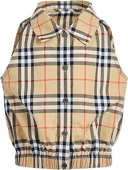 Mabel Check Button Top (Little Kid/Big Kid)