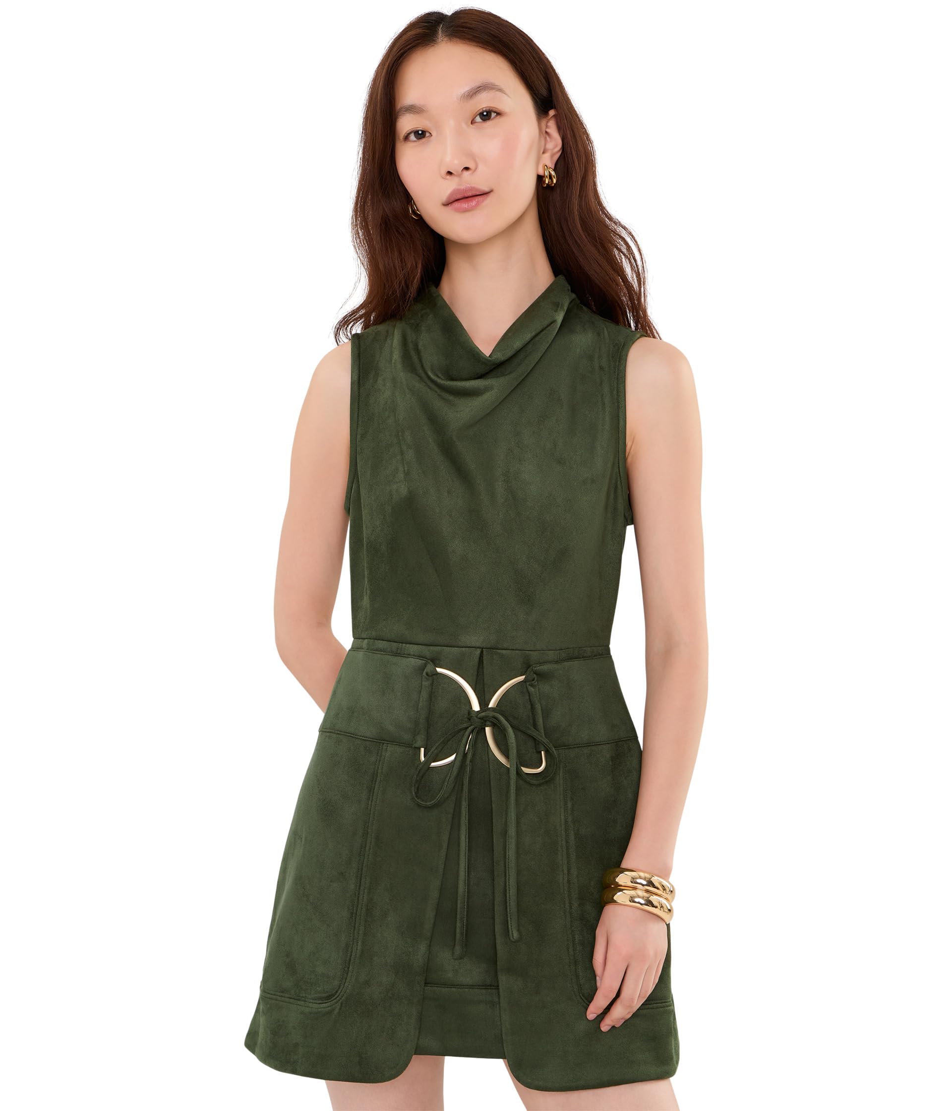 Belted Suede Mini Dress