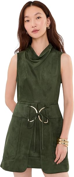 Belted Suede Mini Dress