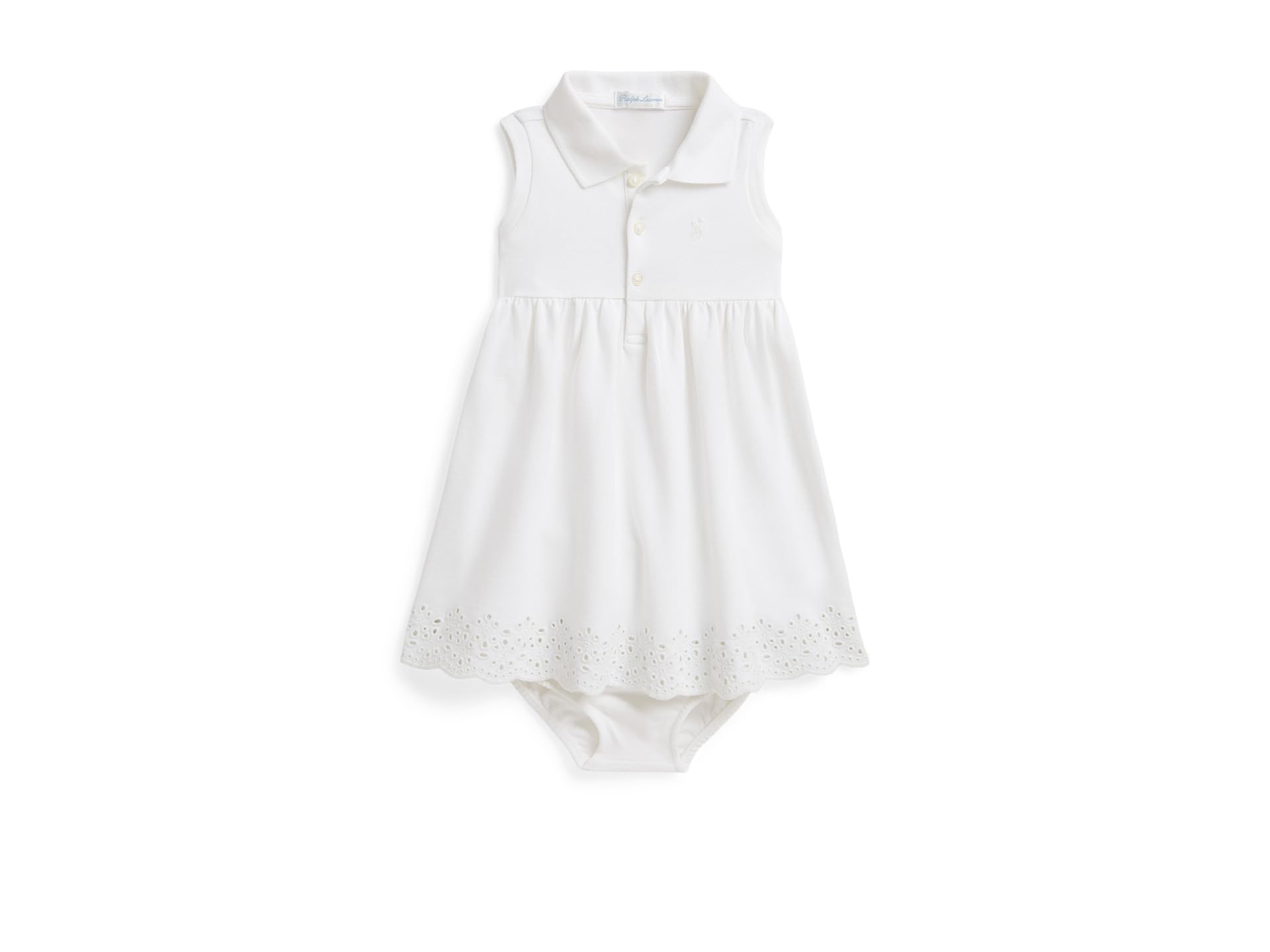 Детское платье-сарафан Eyelet Stretch Mesh Polo Dress & Bloomer