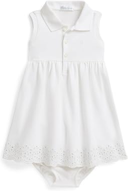 Детское платье-сарафан Eyelet Stretch Mesh Polo Dress & Bloomer