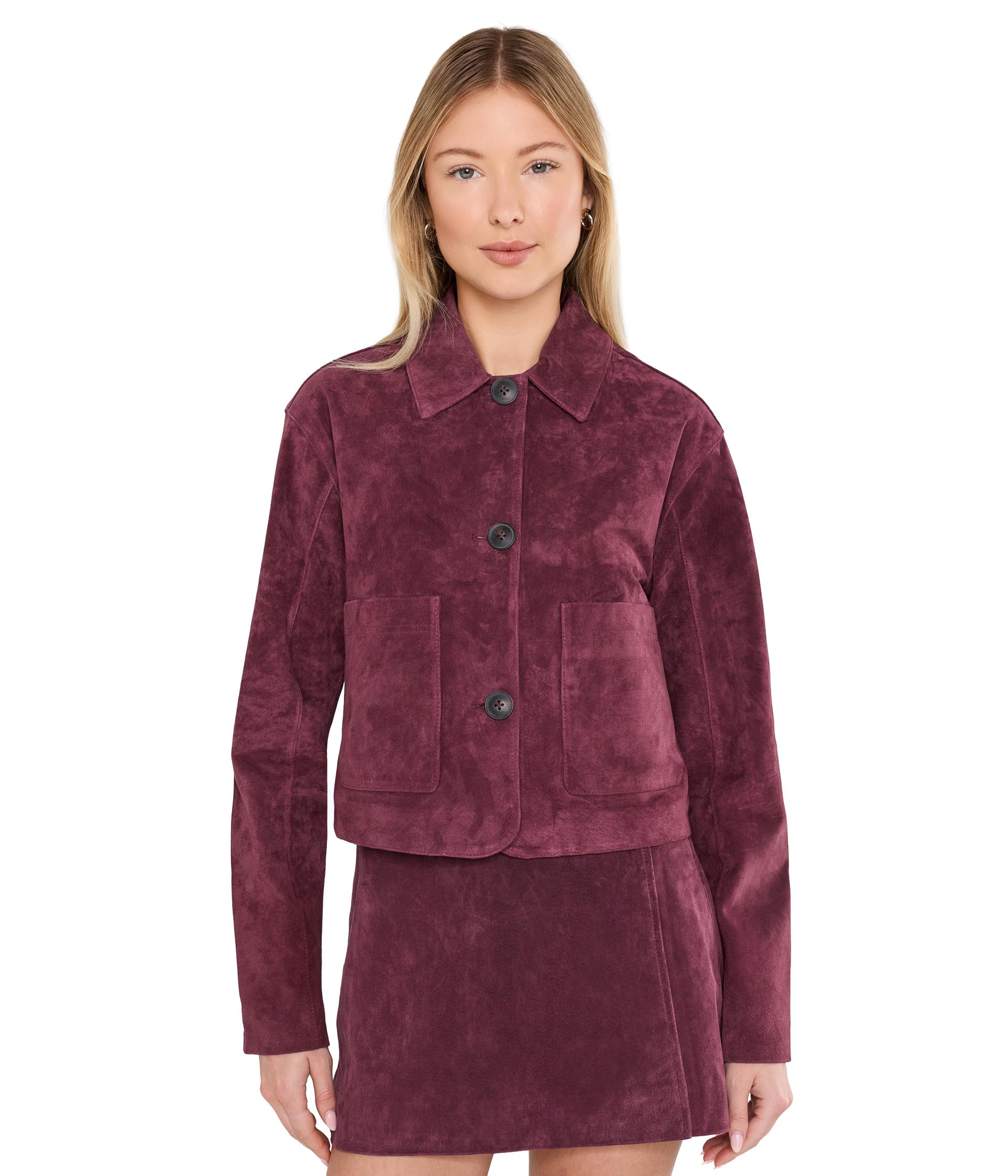 Wine O'clock Real Suede Jacket