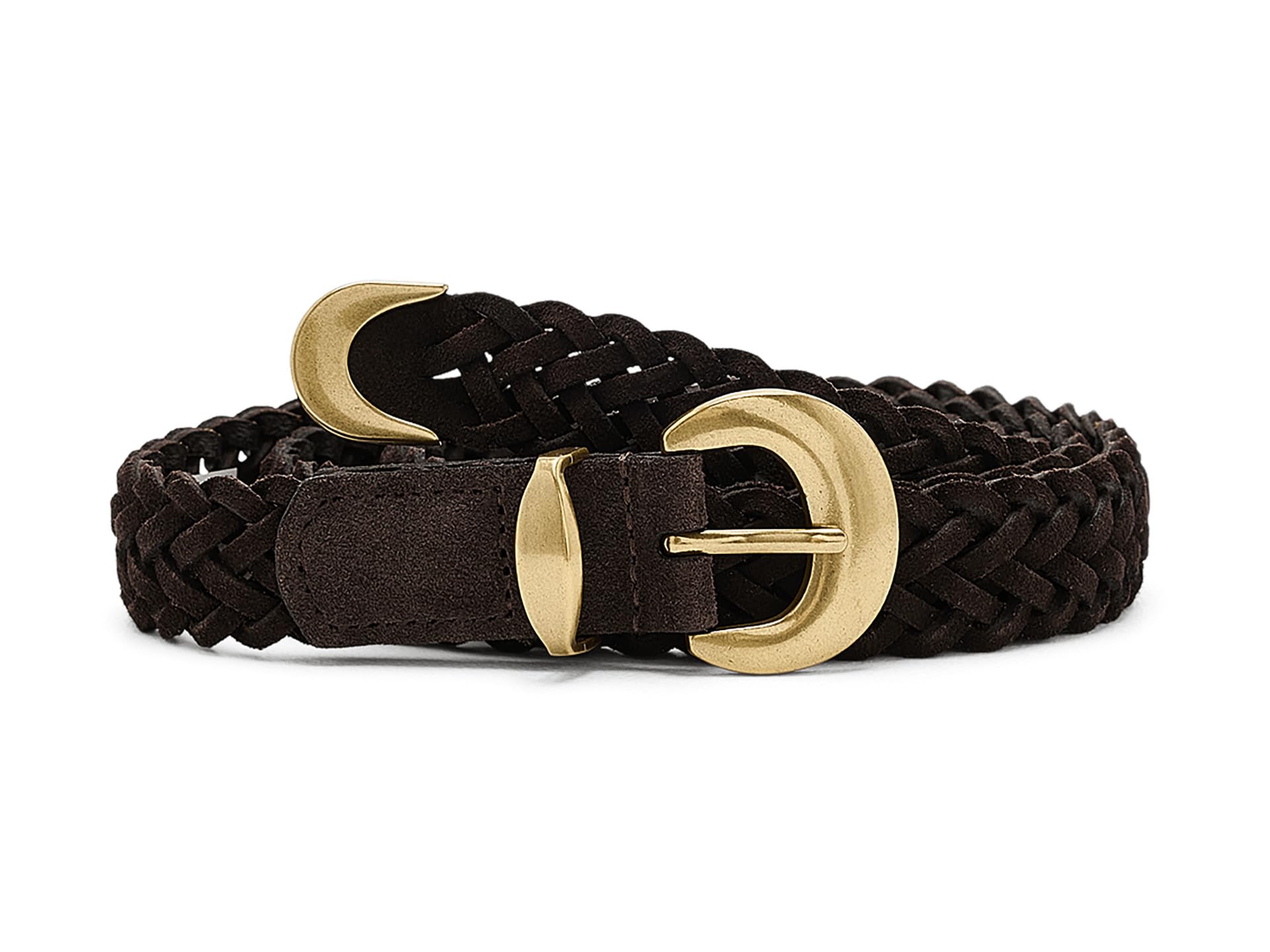 Lucie Woven Belt-suede