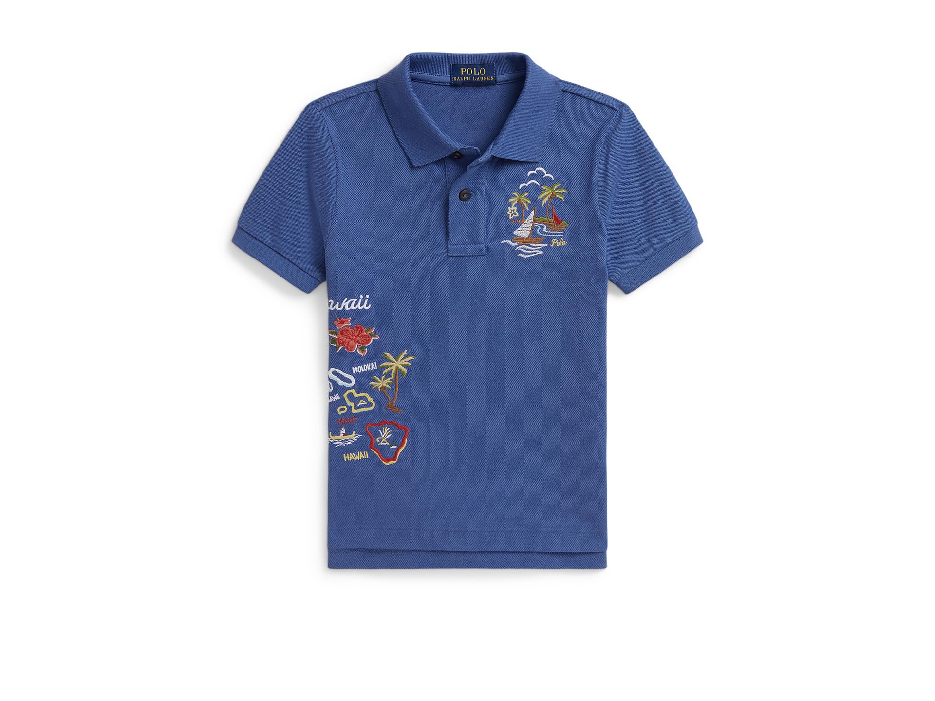 Embroidered Cotton Mesh Polo Shirt (Toddler/Little Kid)
