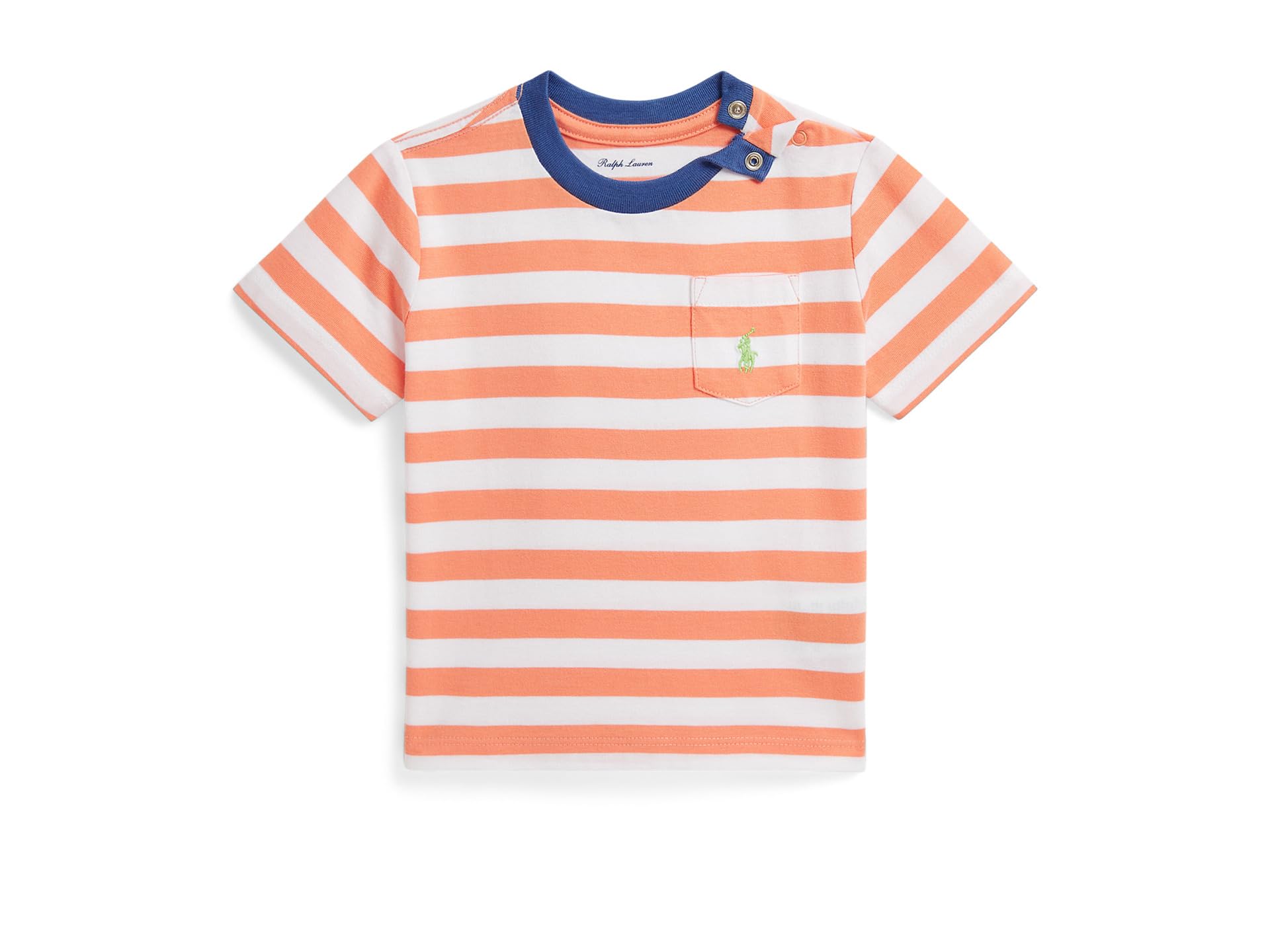 Striped Cotton Jersey Pocket Tee (Infant)