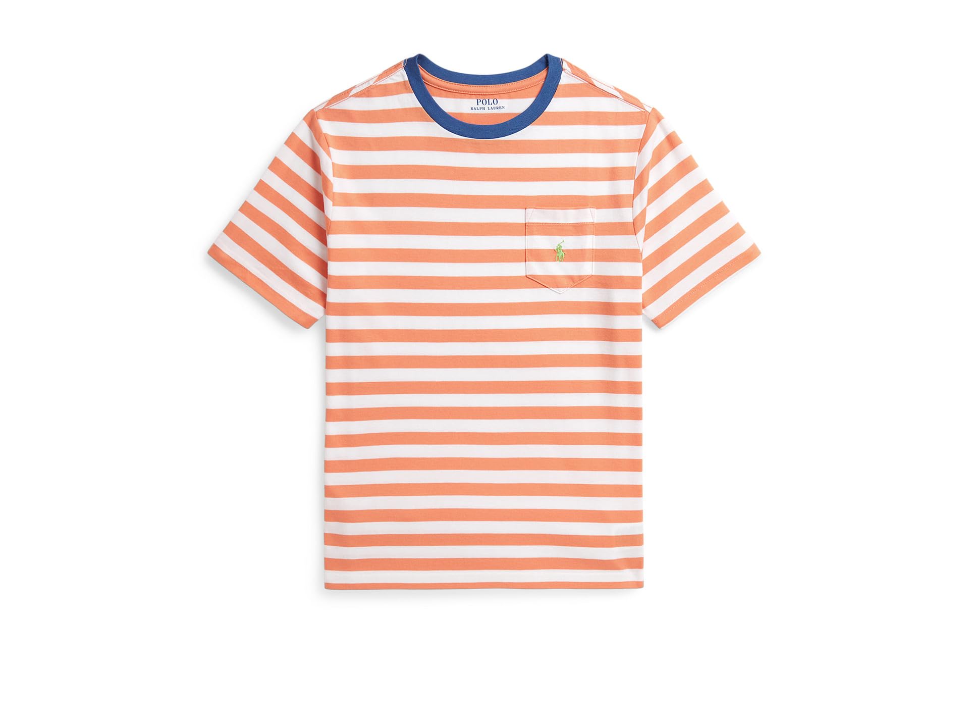 Striped Cotton Jersey Pocket Tee (Big Kid)