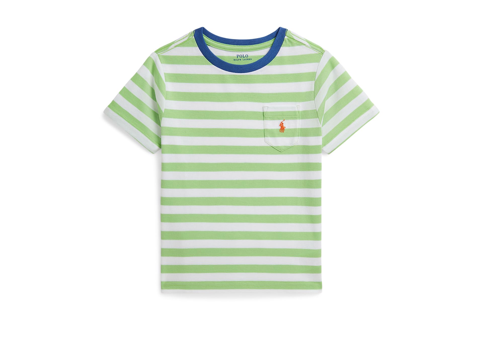 Striped Cotton Jersey Pocket Tee (Toddler/Little Kid)