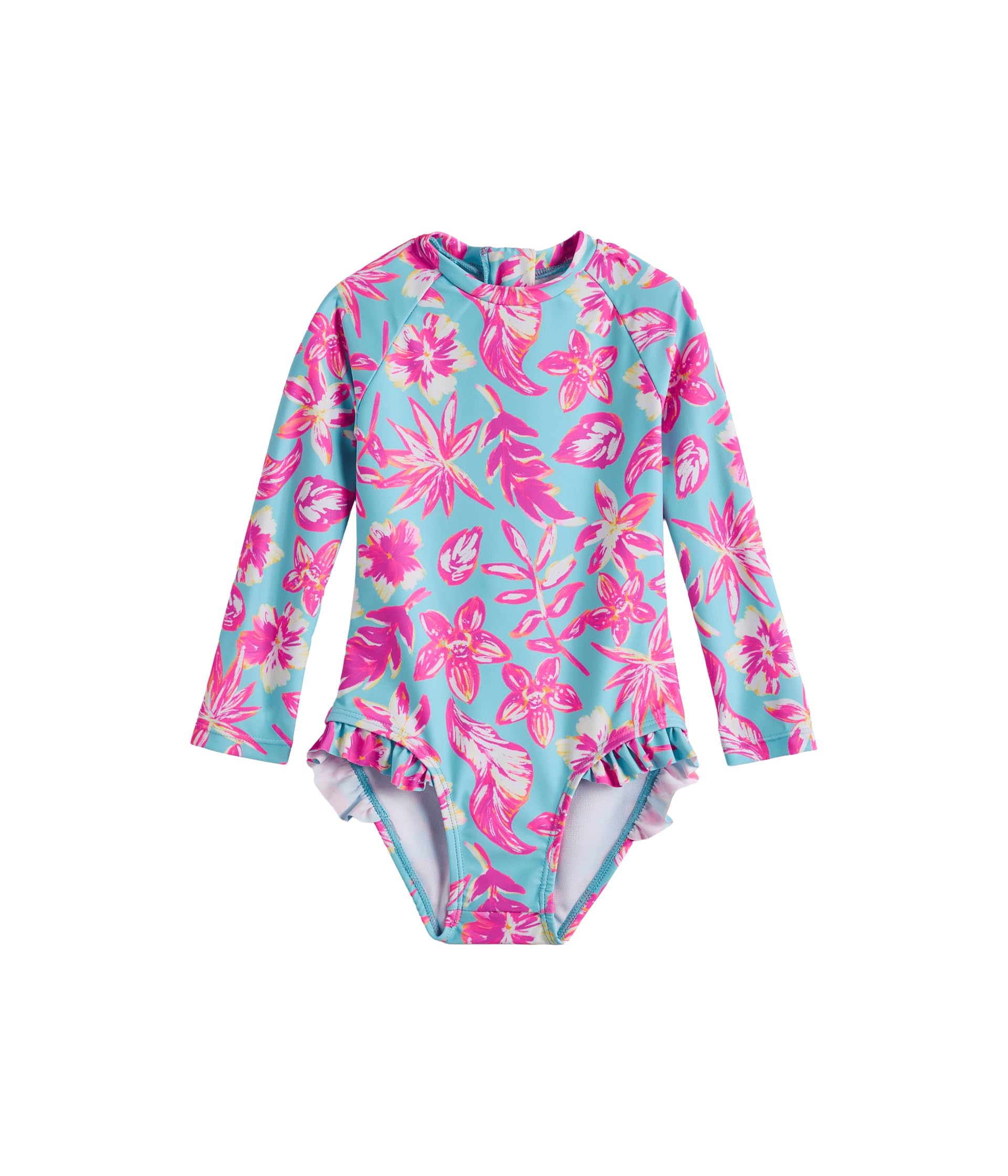 Купальник с оборками tropical glow recycled leg frill surf suit (малыш/маленький ребенок)