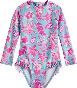 Купальник с оборками tropical glow recycled leg frill surf suit (малыш/маленький ребенок)