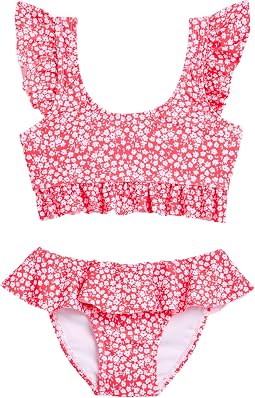 Ditsy Bloom Frilled Crop Bikini (Toddler/Little Kid/Big Kid)
