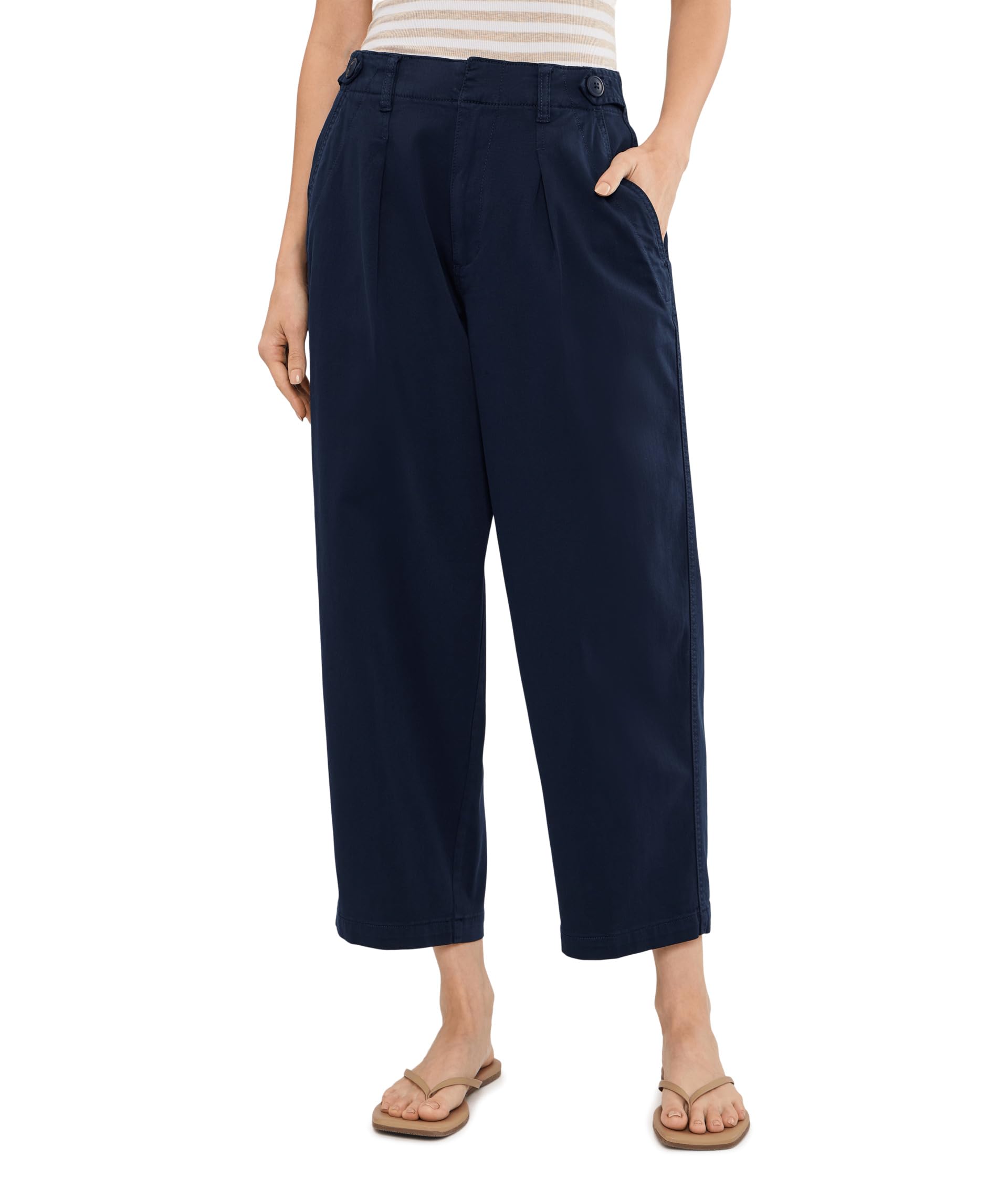 High-Rise Tailored Trouser With Tab Detail 26" Inseam