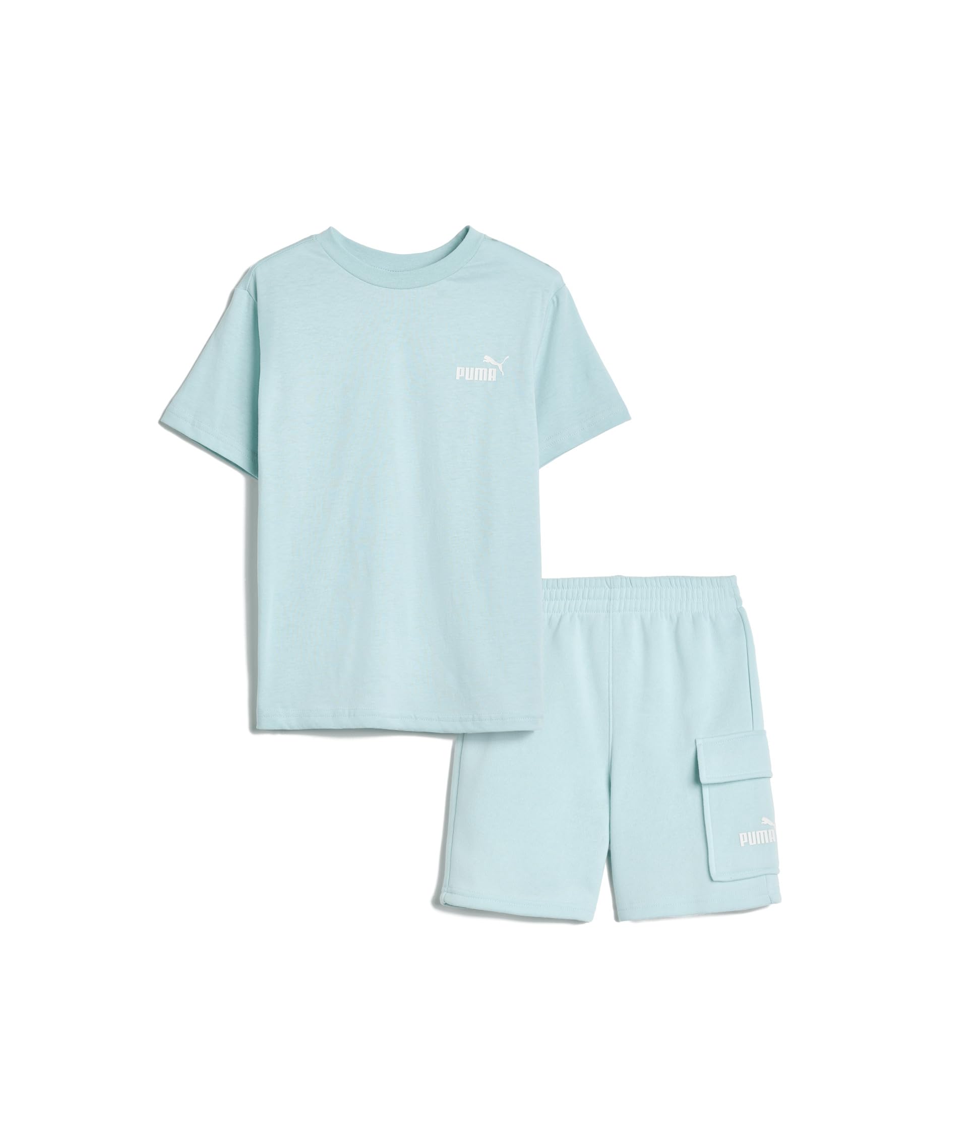 Short Sleeve T-Shirt & Cargo Fleece Short Set (Little Kid/Big Kid)