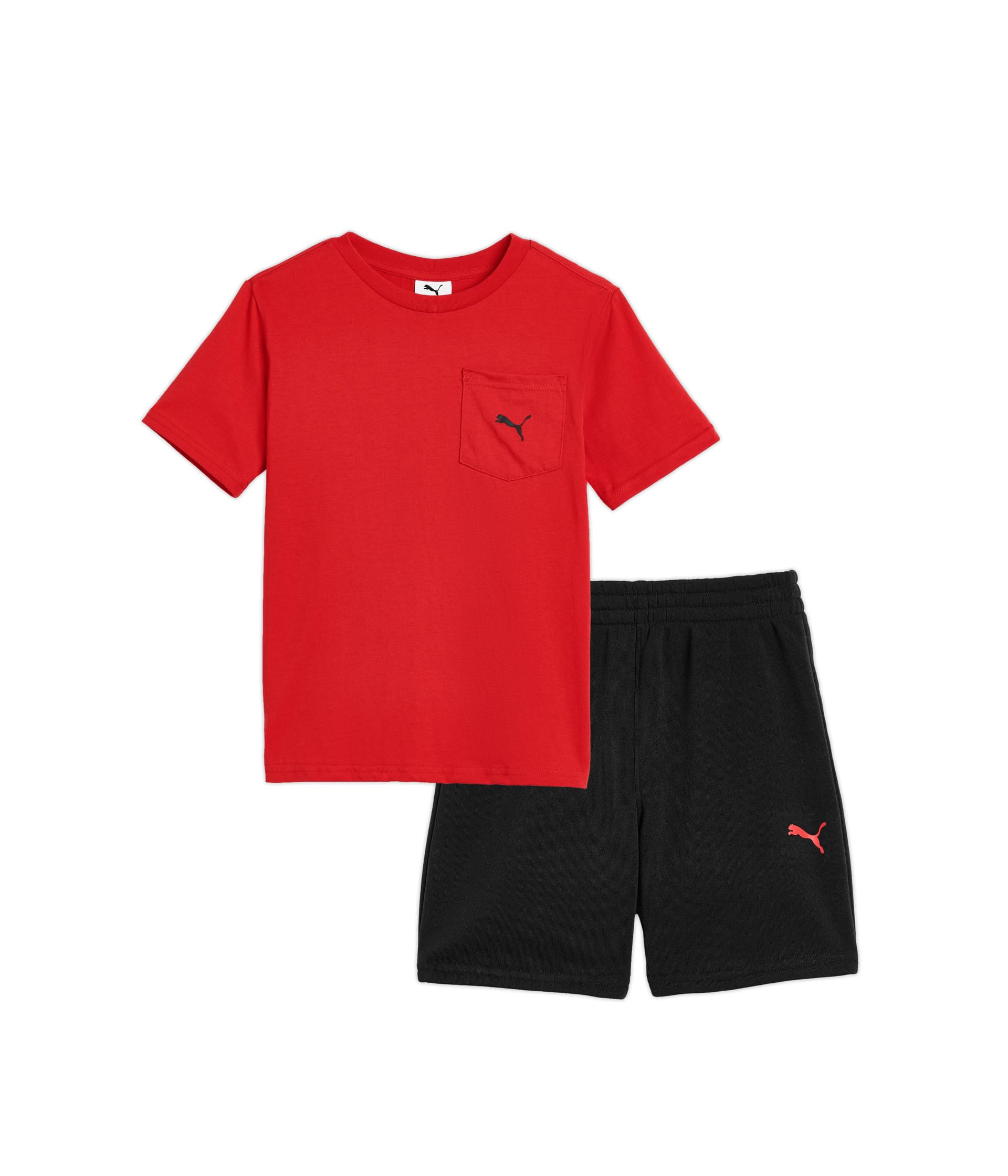 Pocket T-shirt & Fleece Short Set (big Kid)