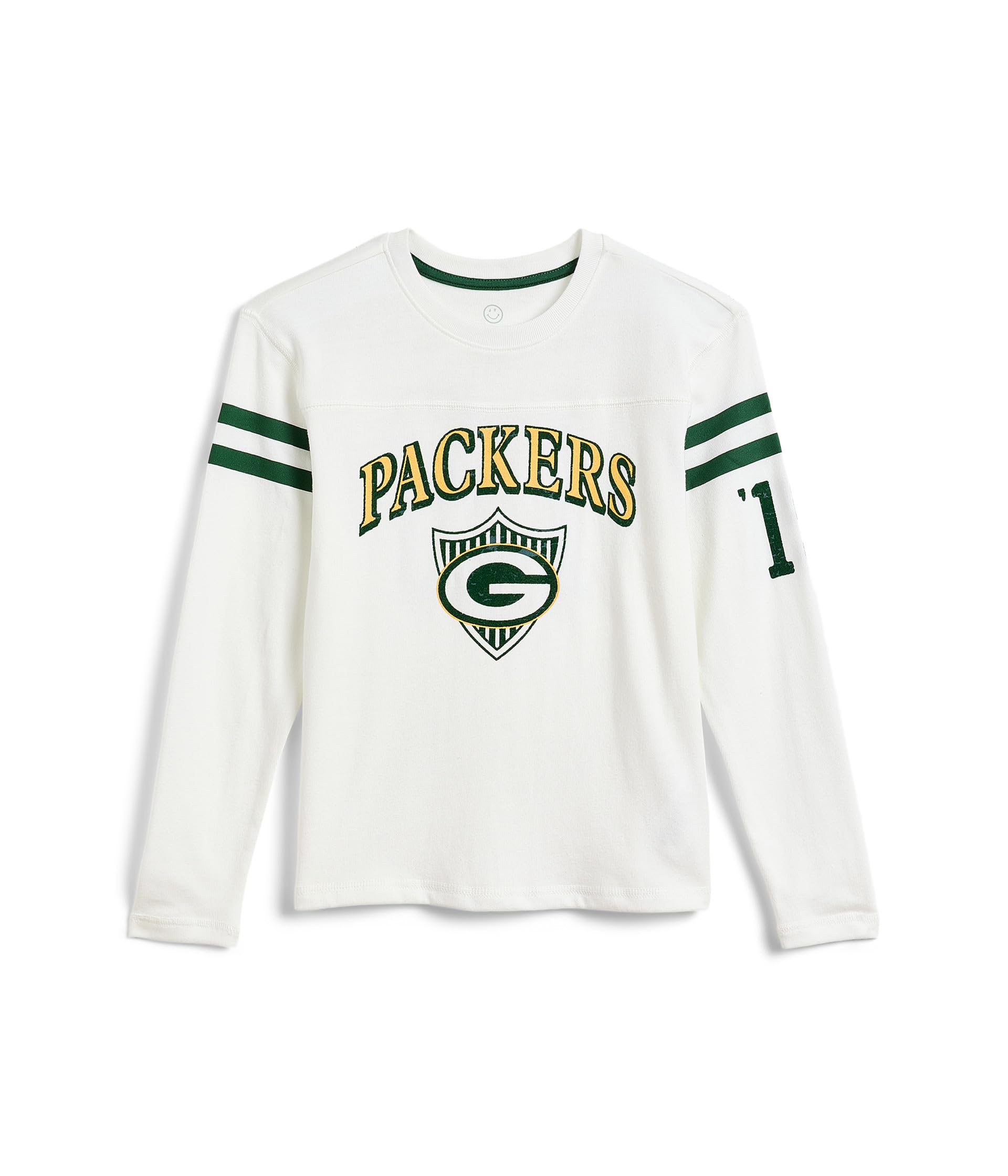 Футболка с длинным рукавом и полосатым втачным клином NFL Green Bay Packers Striped Yoke Long Sleeve Tee (Малыш/Старший ребенок)