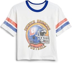 Футболка с рингером и полосатой кокеткой NFL Denver Broncos Striped Yoke Ringer Tee (Малыш/Старший ребенок)
