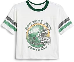 Футболка с полосатым кокеткой NFL New York Jets (маленький/большой ребенок)