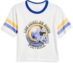 Футболка с полосатым кокеткой NFL Los Angeles Rams (маленький/большой ребенок)