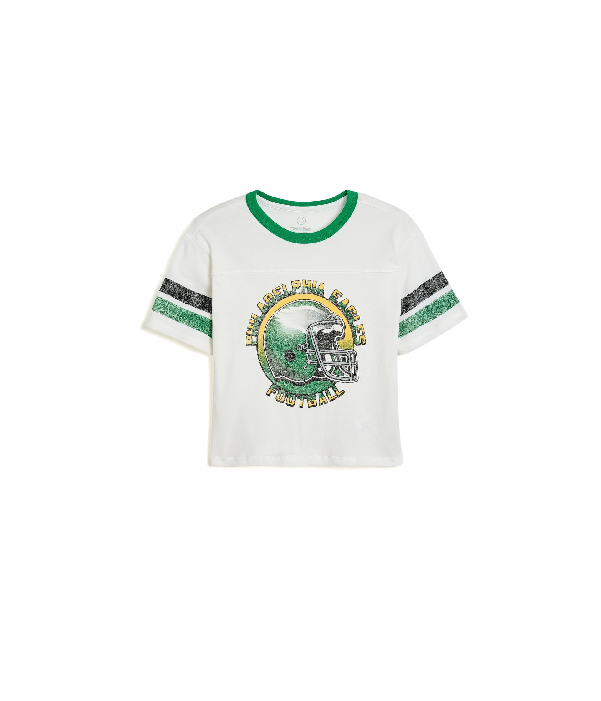 NFL Philadelphia Eagles Striped Yoke Ringer Tee (маленький ребенок/старший ребенок)
