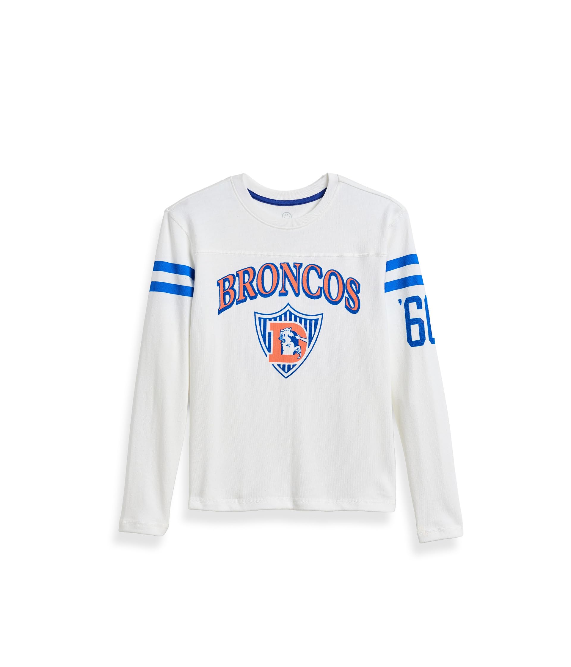 NFL Denver Broncos Striped Yoke Long Sleeve Tee (Little Kid/Big Kid)