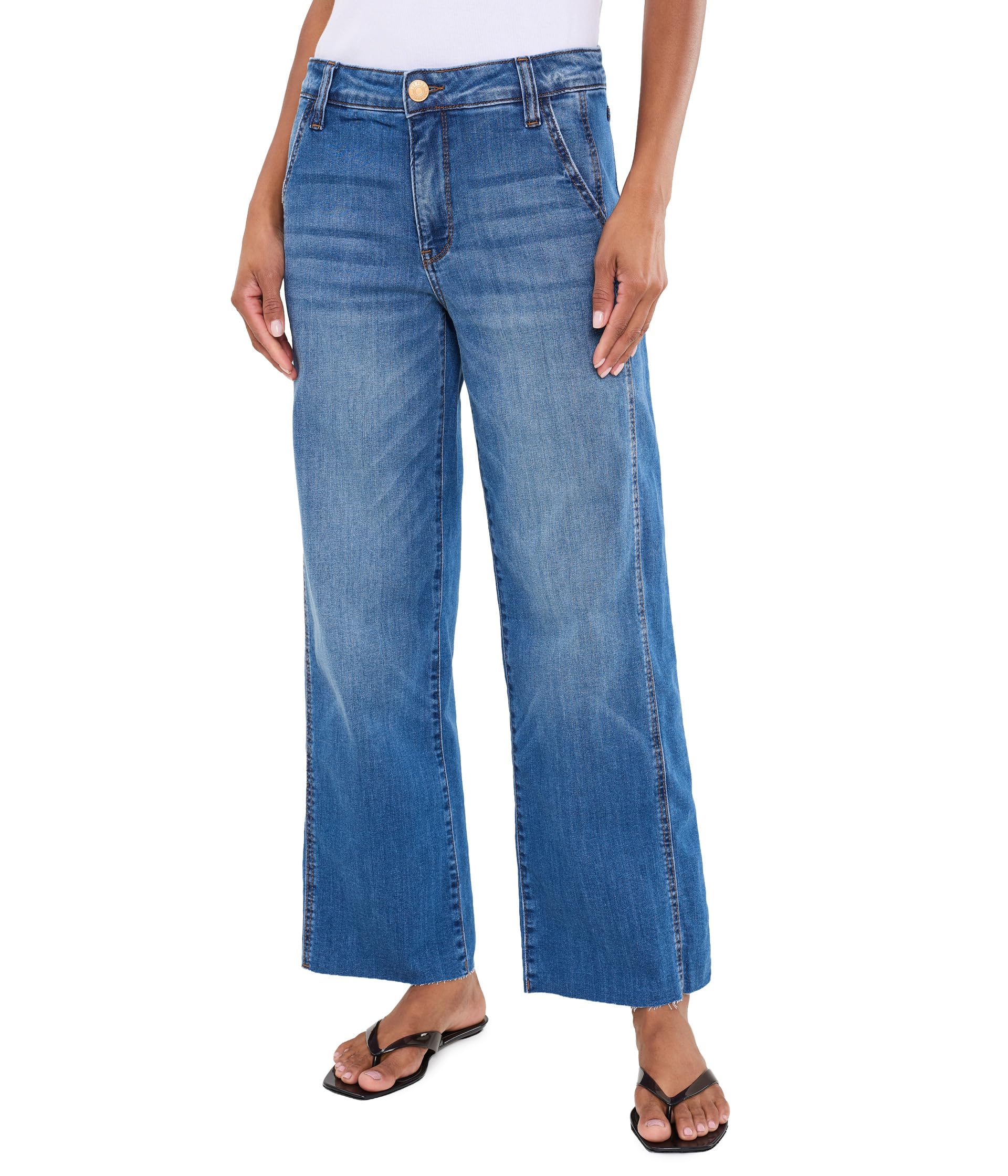 Charlotte High-Rise Wide Leg With Raw Hem