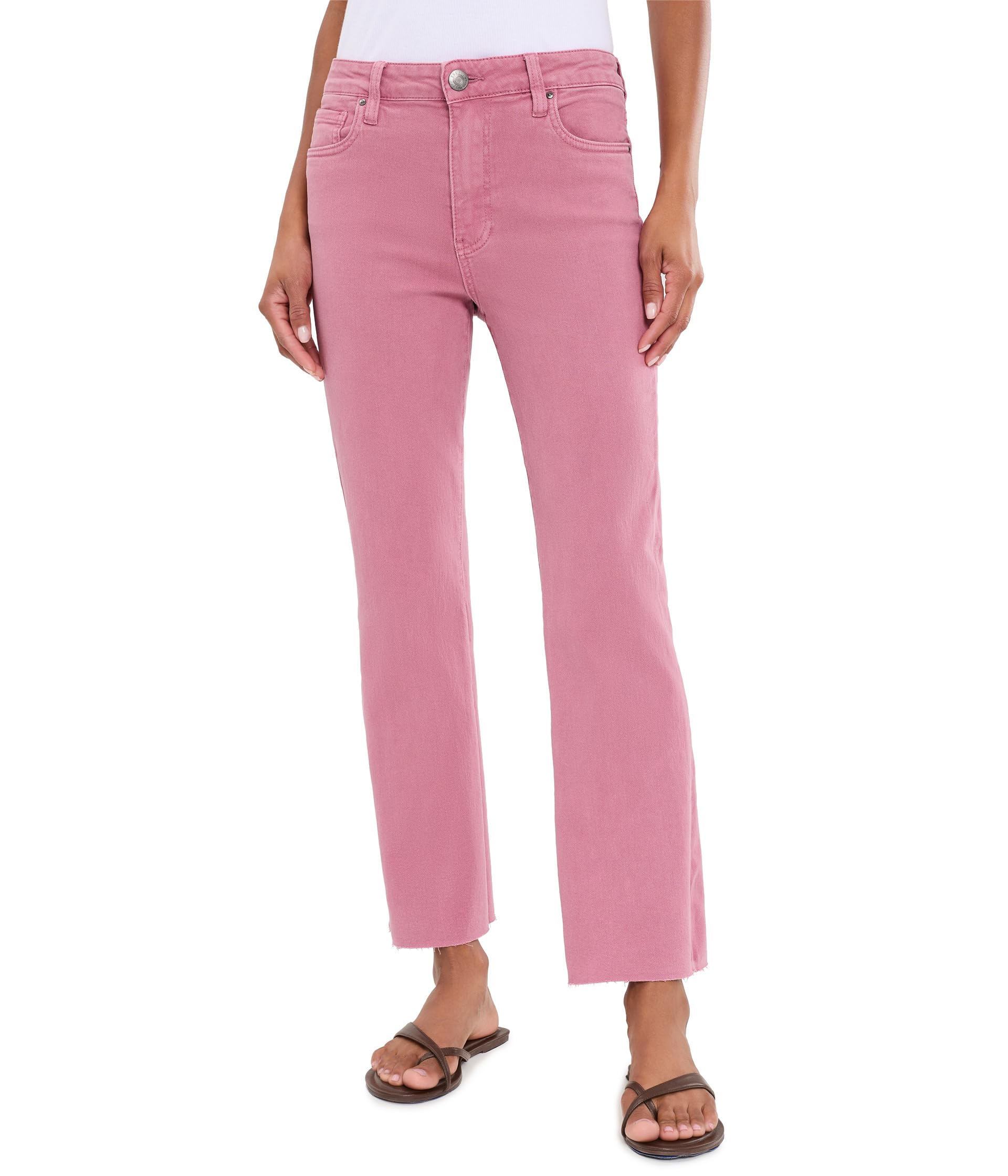 Kelsey High-Rise Ankle Flare with Raw Hem