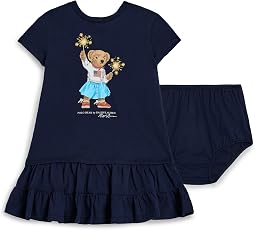 Платье с ярусами из хлопка Polo Bear и шортики-панталоны (младенец)