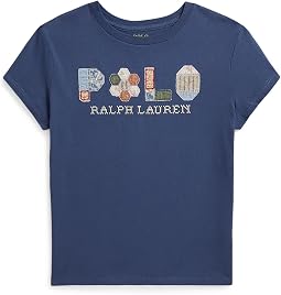 Футболка из хлопкового джерси с логотипом Patchwork-logo (Большой ребенок)