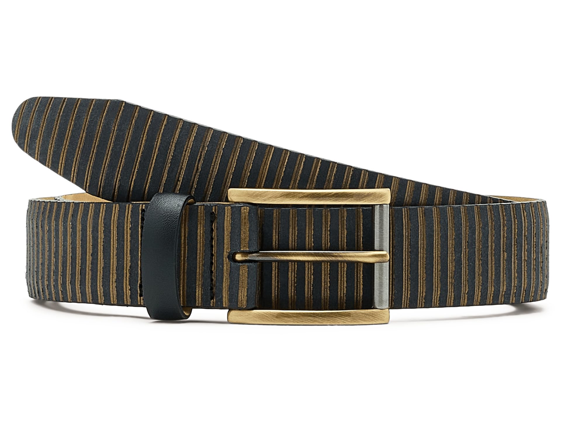 Ariston Striped Leather Belt