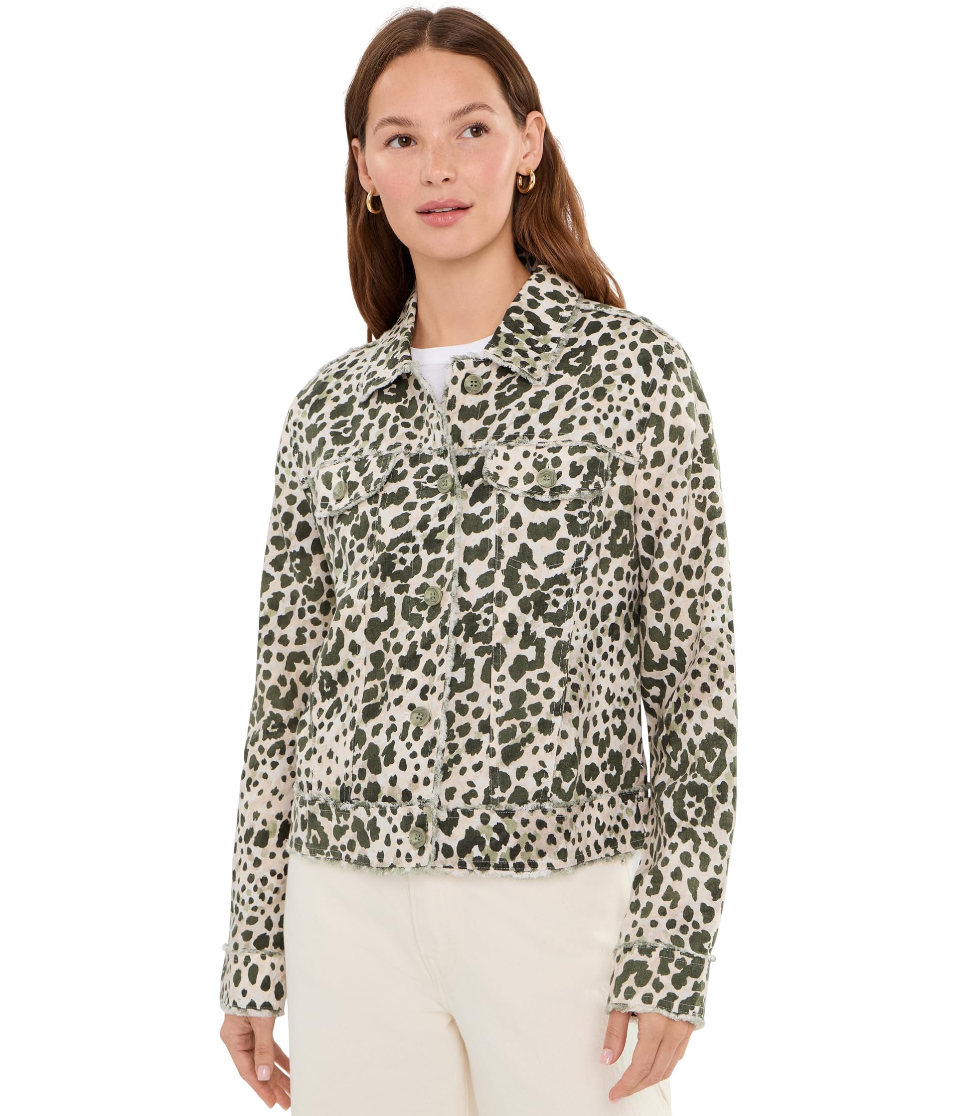 Pacific Leopard Two Palms Raw Edge Jacket