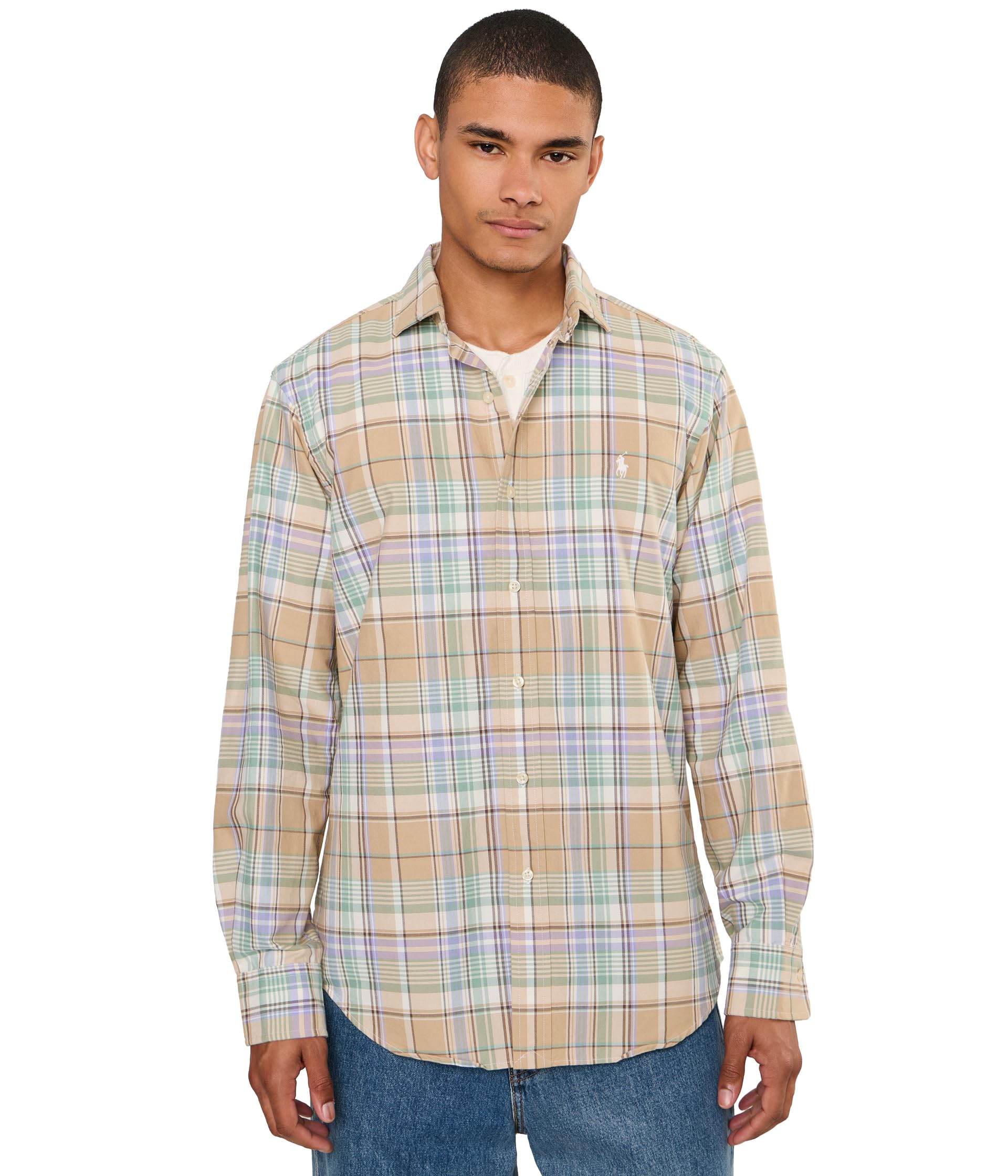 Рубашка Polo Ralph Lauren Custom Fit Plaid Oxford