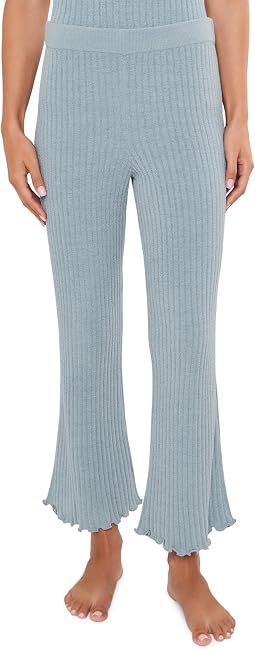 Брюки-клеш до щиколотки CozyChic Ultra Lite® Petal Edge Rib Kick Flare