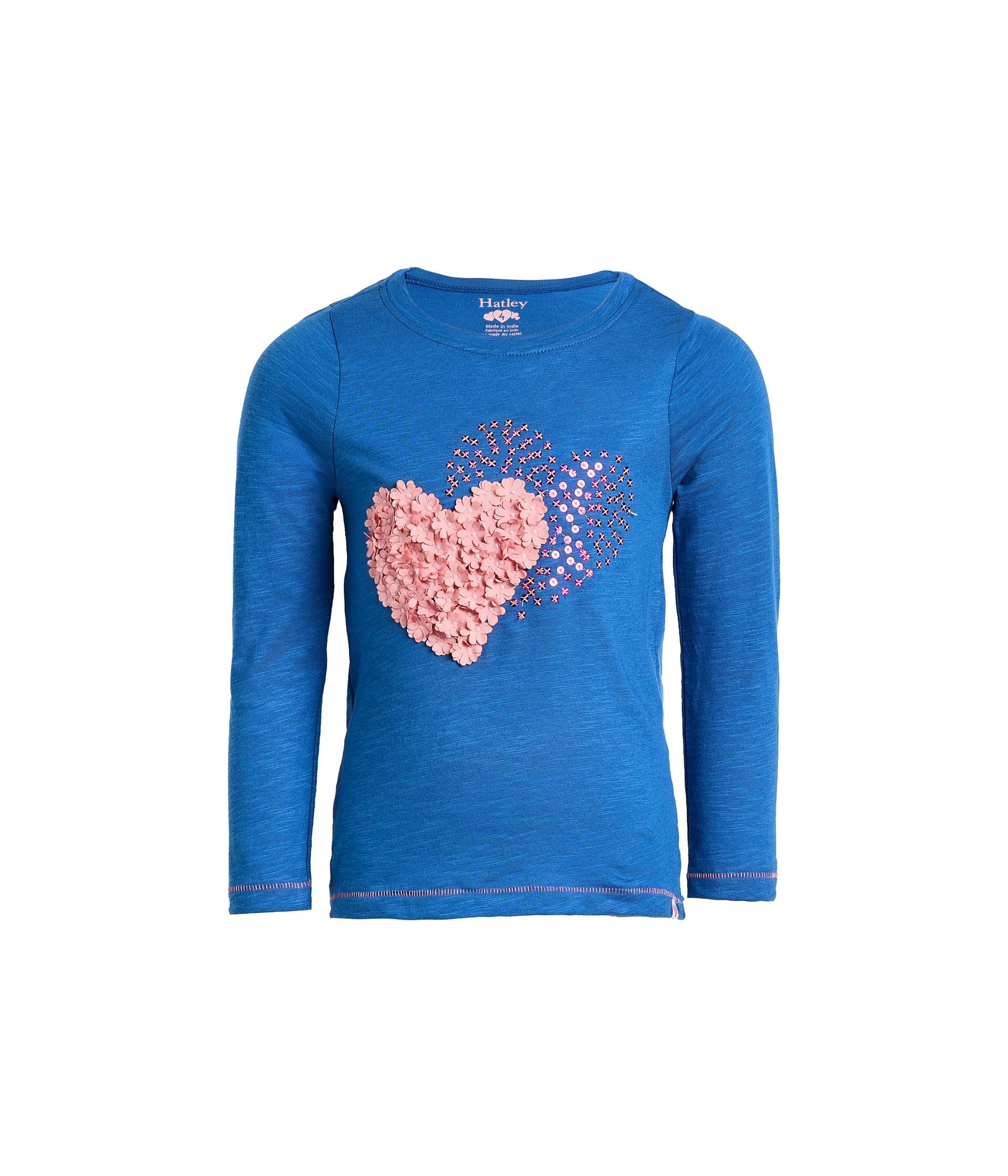 Double Hearts Long Sleeve Graphic Tee (Toddler/Little Kid/Big Kid)