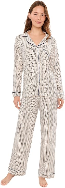 Женский комплект пижамы Eberjey Gisele Printed - The Long PJ Set